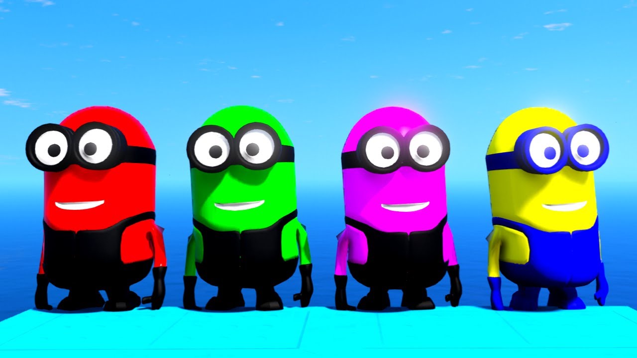 GTA 5 Epic Ragdolls RED SPIDERMAN VS RED MINION VS GREEN MINION (Euphoria Physics & Funny Fails) #1