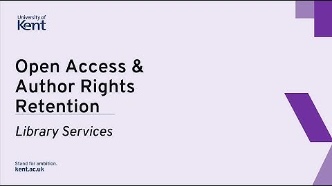 Open Access & Author Rights Retention