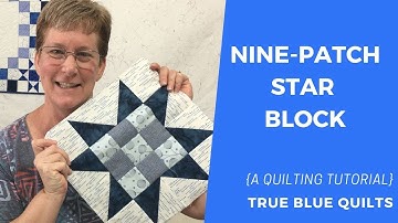 9-Patch Star quilt block
