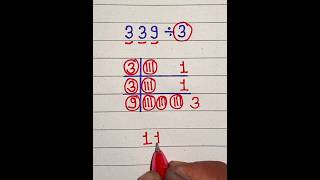 339÷3 #divisiontricks #mathstricks #math #mathsab70
