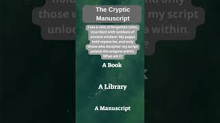 Decipher the Cryptic Manuscript! Can You Unravel the Script of Antiquity? 📜