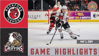IceHogs Highlights: Central Division Semifinals Game 3 | IceHogs vs Griffins 5/3/24