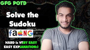 Solve the Sudoku | gfg potd | 31-01-25 | GFG Problem of the day