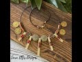Flat Artistic Wire and Boho Bead Necklace