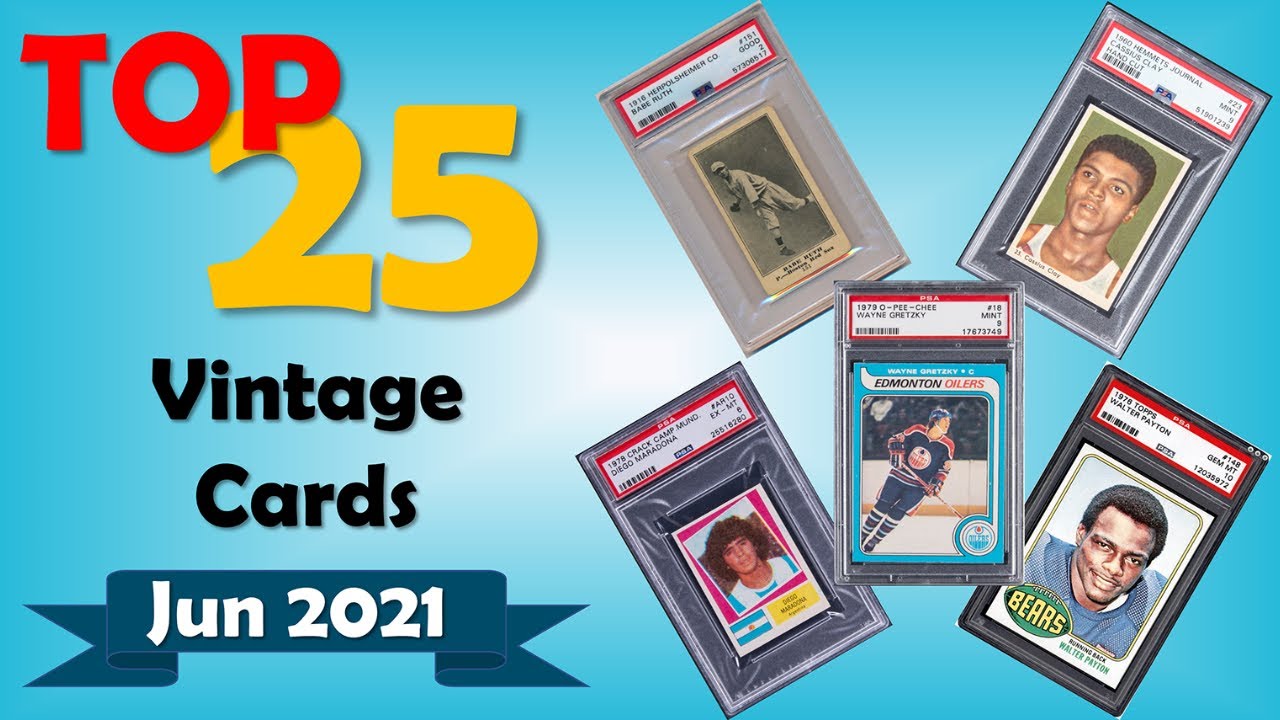 Top 25 Vintage Sports Card Sales in June 2021 Ep 5 YouTube