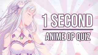 1 SEC ANIME OP QUIZ - 85 OPENINGS [VERY EASY - DIVINE]