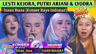 [Reacts] : Lesti Kejora, Putri Ariani, & Lyodra - Insan Biasa (Getarkan Jiwa) | Konser Raya Indosiar