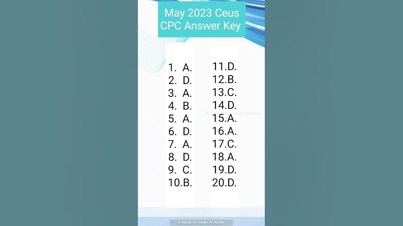 May 2023 CEUs CPC Ceu