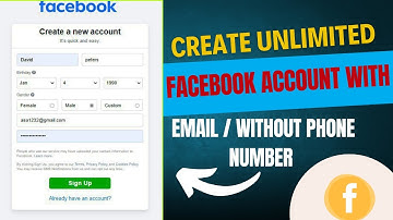 Create unlimited facebook accounts with email or without a phone number