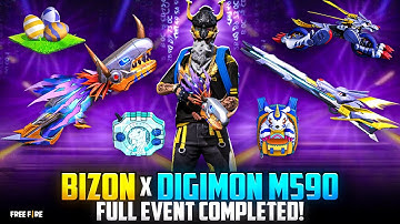 Bizon x Digimon M590 Ring Event 💥 Full Completion | Free Fire MAX