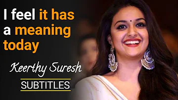 Keerthy Suresh: Dream come true | [ ENGLISH SPEECH ] | Learn English with Subtitles