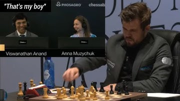 Vishy after Magnus played the move he suggested - "That