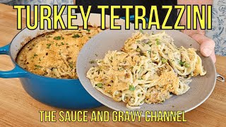 Leftover Turkey? 🍗 Try this Creamy Turkey Tetrazzini with a Totally Homemade Sauce! Turkey Casserole