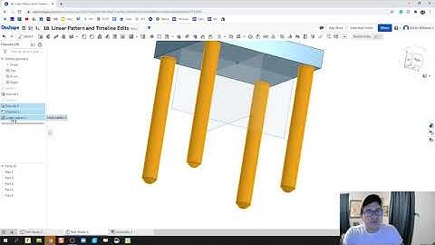 Linear Pattern and Timeline Edits - Day 18 of 100 OnShape Journey