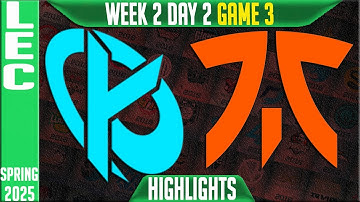 KC vs FNC Highlights Game 3 | LEC Spring Split W2D2 2025 | Karmine Corp vs Fnatic G3