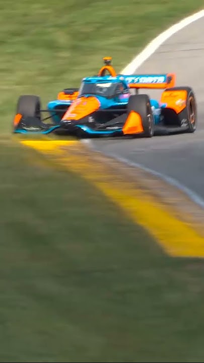 Just a bit wide for Nolan Siegel 🫣 #indycar #racing #nolansiegel #honda200