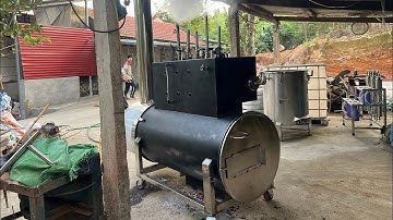 Lò Hơi Đốt Củi dùng để cấp hơi sang Nồi Nấu Rượu và Tủ Nấu Cơm, khử trùng phòng nấm hoặc Nấu cám lợn