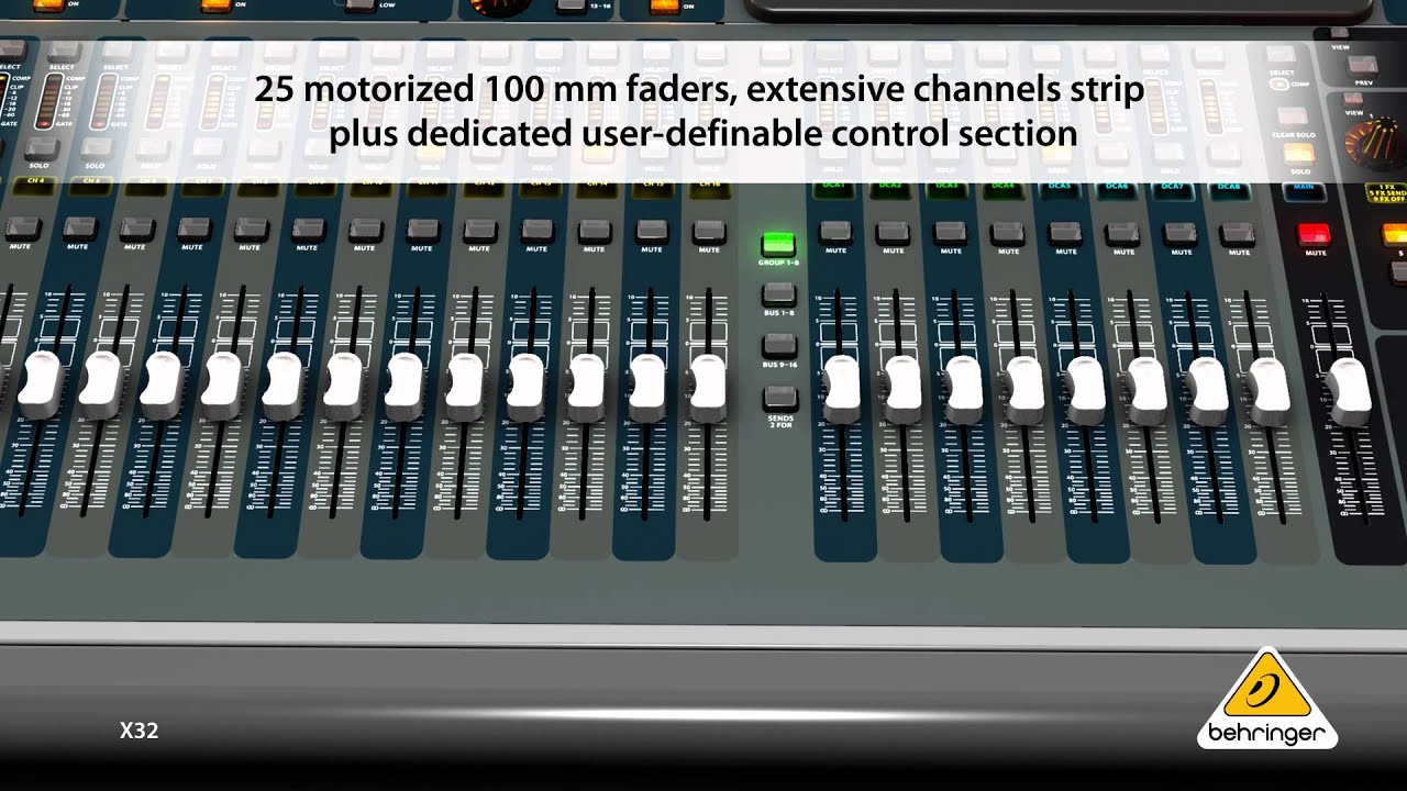 BEHRINGER X32—32Channel, 16Bus TotalRecall Digital Mixing Console