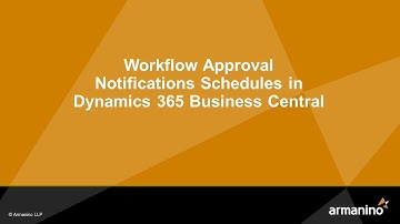 Workflow Approval Notifications Schedules in Dynamics 365 Business Central