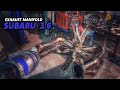 Welding equal length headers Subaru Outback EZ36 How to make H6 exhaust manifolds (timelapse)