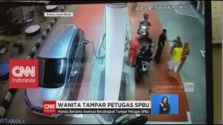 Wanita Tampar Petugas SPBU