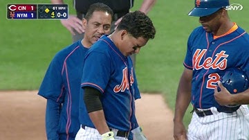 CIN@NYM: Tejada takes pitch off the arm