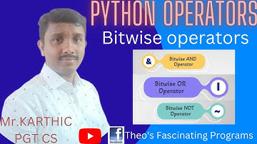 Bitwise and operator || Bitwise or operator || Bitwise not operator || Python operators