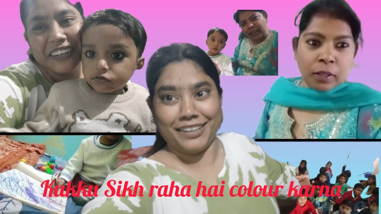 Kukku Sikh reha hai color karna🎨🎨 ## bua bhatiji vlogs ♥️ 💖 ##Akansha Marothiya ##Urmila Marothiya 