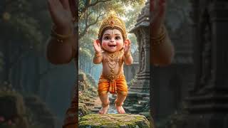 Cute Bal Hanuman Ji Chanting Jai Shree Ram 🙏🔥 | Divine Hanuman Bhakti Status #shorts