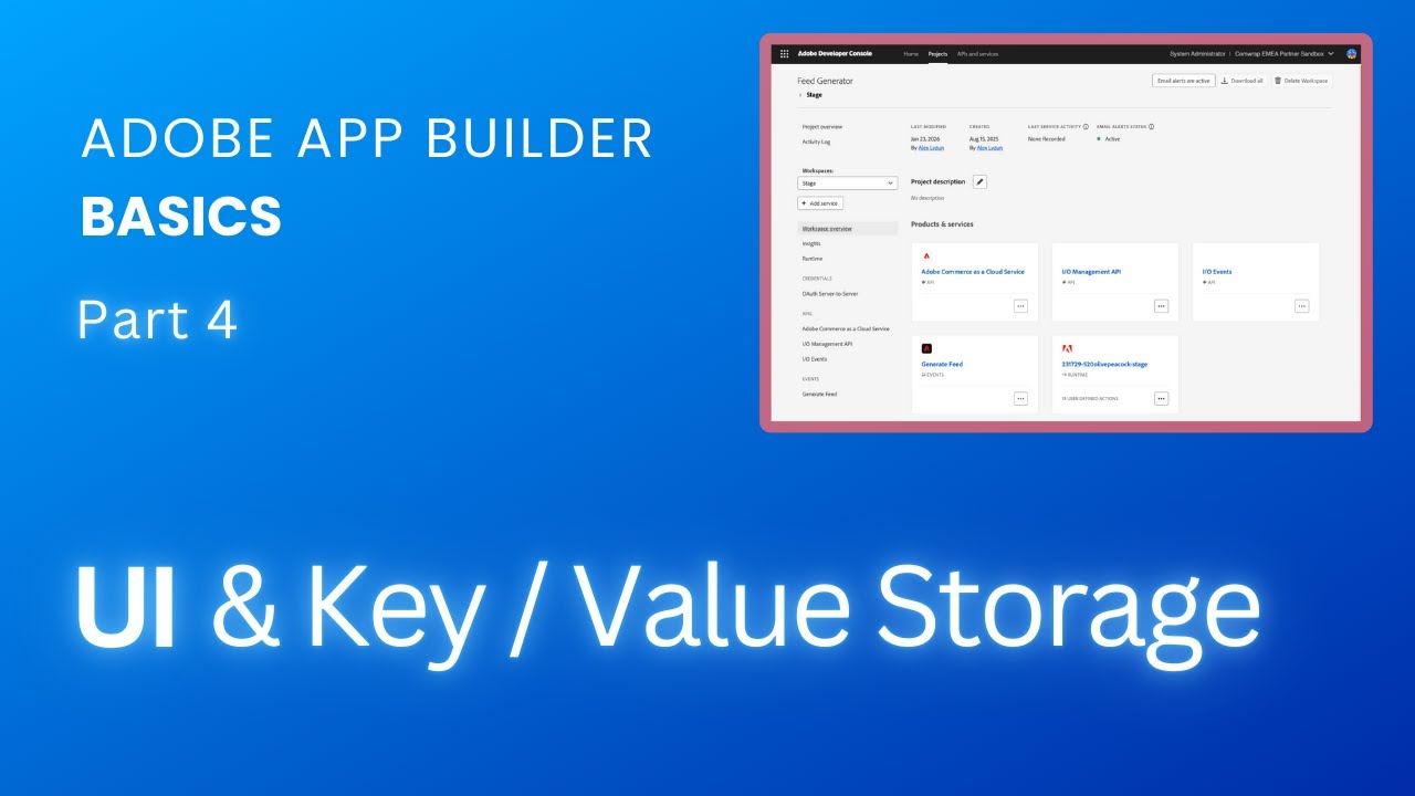 Adobe App Builder Basics. Part 4 - UI & Key / Value storage - YouTube
