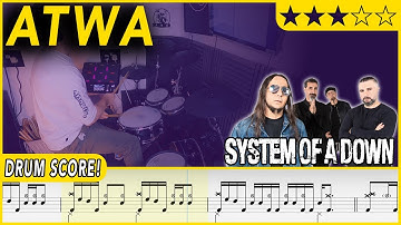 ATWA - System Of A Down | DRUM SCORE Sheet Music | #558 DRUMSCRIBE