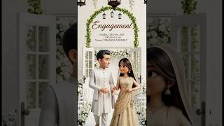 Ai 3d wedding ingvitation#enggagement #ai#3d#invitation #classicvideomixing