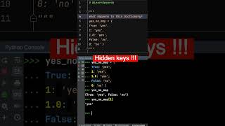 Python Bool as Dictionary Key #pythondictionary