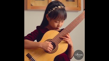 Thumbnail of SHE IS JUST 8 YEARS OLD 🤯🤯 | GUITAR PRODIGY | Xinyan | Paganini 24 | Siccas Guitars | #shorts