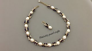 how to make big pearl spiral rope/acrylic pearl twisted rope necklace tutorial/beaded rope bracelet.
