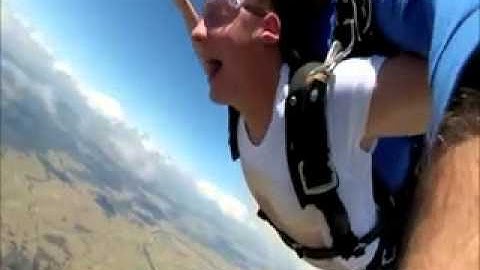 Tandem Skydive Cutaway To Reserve - First Jump Parachute Failure