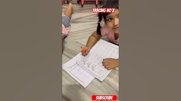 Tracing Number 3🤪 #twins #kidsvideo #educationalvideo #tracingnumbers #youtubeshorts #fun