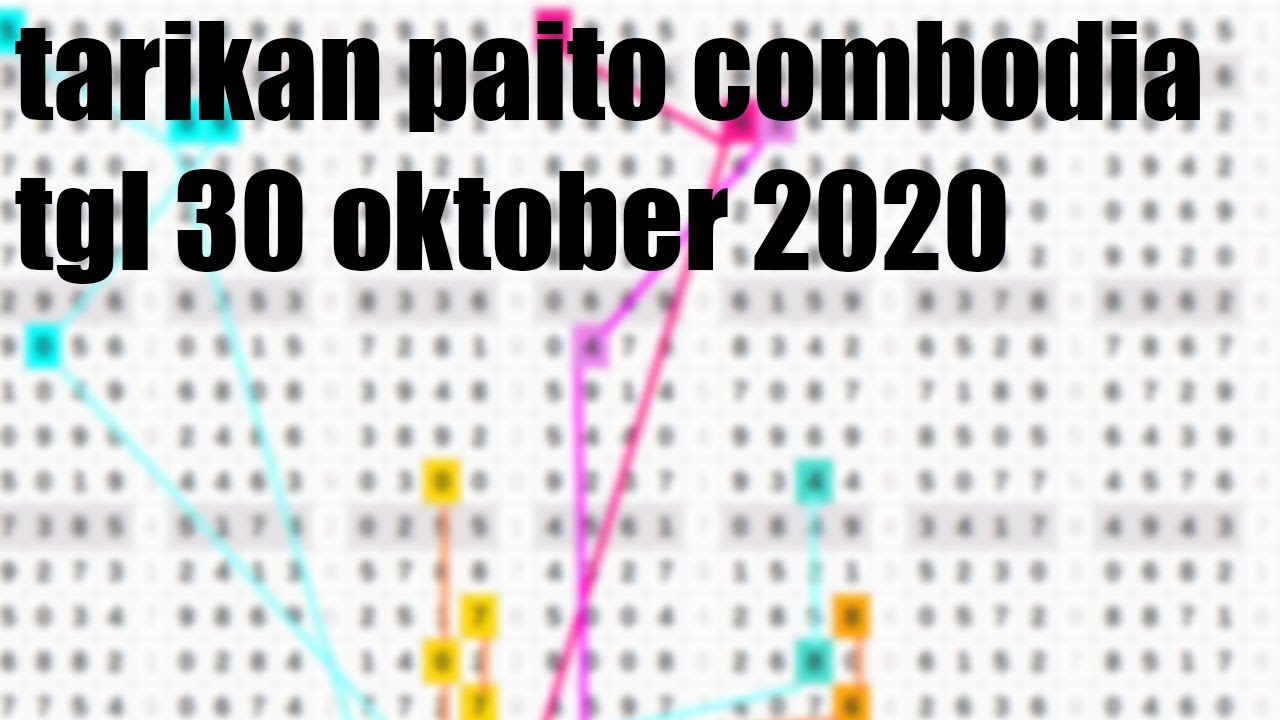Tarikan Paito Combadia Tgl 30 Okt 2020 Youtube