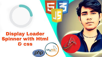 How to Make website/video Loader spinner With the Help of Html & css  style Animation