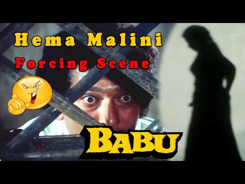 Hema Malini Forcing Scene from Babu || Bollywood Action Hindi Movie
