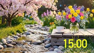 15 minute Spring Countdown Timer for Mental Break /Relaxation with Nature Sounds