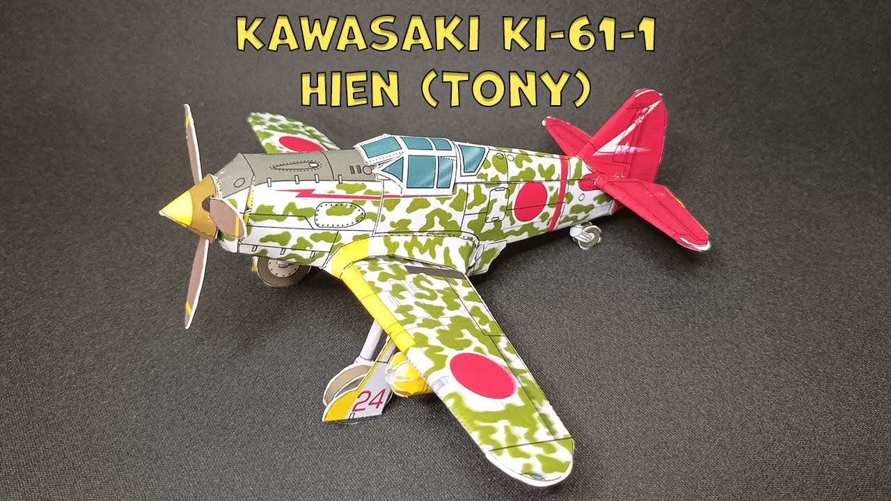DIY KEN ページ Kawasaki Ki-61 Hien (Tony) Paper Model | How to Make Paper