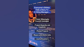 Everyone’s GitHub tells a story especially to a hiring manager