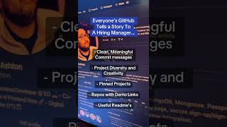 Everyone’s GitHub tells a story especially to a hiring manager