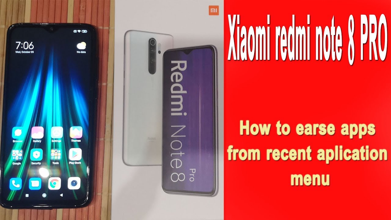Xiaomi redmi note 8 pro app earse one by one from recent apps menu ...