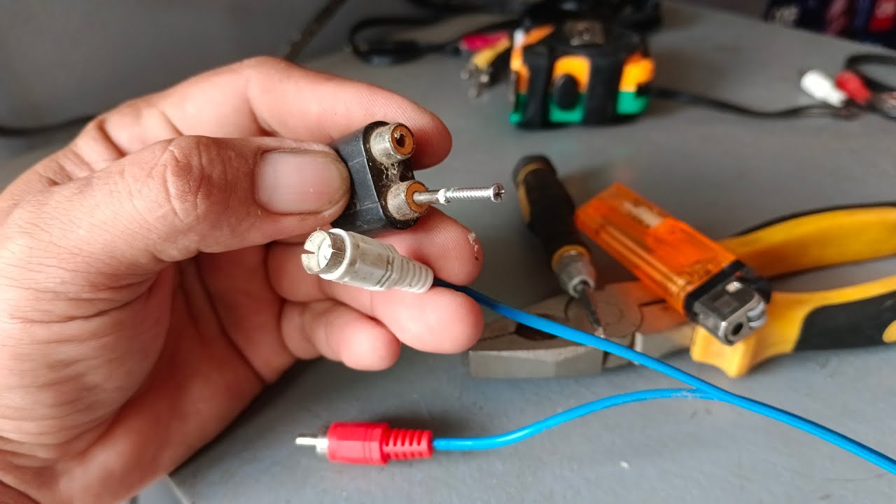 RCA jack repair cable - YouTube