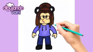 Como Dibujar Un Personaje De Roblox Dibujos De Roblox Dibujos Faciles Dibujos Kawaii Youtube - robux roblox para colorear niña