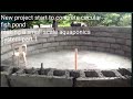 New project start to concrete circular fish pond making a small scale aquaponics  system part 1