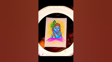 How to draw Lord Krishna || Little Krishna drawing easy step by step with colour 😍✨#arpitaartwork