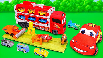 Disney Pixar Cars Unboxing Review | Disney Pixar Cars Go Toy Truck Race Track | Lightning McQueen